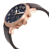Fossil Pilot 54 Chronograph Blue Dial Brown Leather Strap Watch for Men - FS5204 Authentic Buy Shop Now
