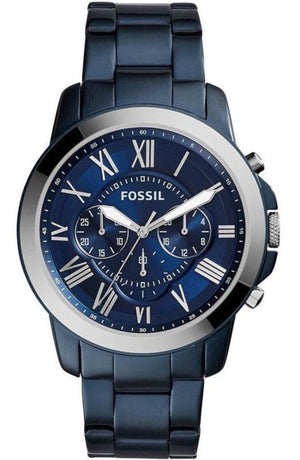 Fossil Grant Chronograph Blue Dial Blue Steel Strap Watch for Men - FS5230 Authentic Buy Shop Now