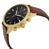 Fossil Townsman Chronograph Black Dial Brown Leather Strap Watch for Men - FS5338 Authentic Buy Shop Now