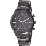 Fossil Townsman Chronograph Black Dial Black Steel Strap Watch for Men - FS5379 Authentic Buy Shop Now