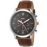 Fossil Neutra Chronograph Black Dial Brown Leather Strap Watch for Men - FS5408 Authentic Buy Shop Now