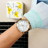 Fossil Goodwin Chronograph White Dial Brown Leather Strap Watch for Men - FS5415 Authentic Buy Shop Now