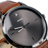 Fossil The Minimalist 3H Grey Dial Brown Leather Strap Watch for Men - FS5479 Authentic Buy Shop Now