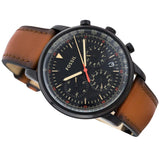 Fossil Goodwin Luggage Chronograph Black Dial Brown Leather Strap Watch for Men - FS5501 Authentic Buy Shop Now
