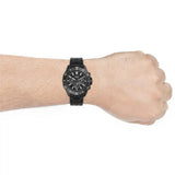 Fossil Garrett Chronograph Black Dial Black Steel Strap Watch for Men - FS5773 Authentic Buy Shop Now