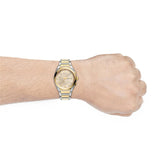 Fossil Everett Chronograph Gold Dial Two Tone Steel Strap Watch for Men - FS5796 Authentic Buy Shop Now