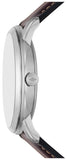 Fossil Neutra Minimalist Moonphase Silver Dial Brown Leather Strap Watch for Men - FS5905 Authentic Buy Shop Now