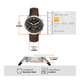 Fossil Neutra Chronograph Black Dial Brown Leather Strap Watch for Men - FS6024 Authentic Buy Shop Now