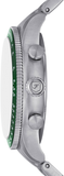 Fossil Sport Tourer Chronograph Green Dial Silver Steel Strap Watch for Men - FS6048 Authentic Buy Shop Now