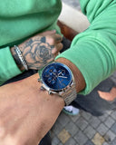 Hugo Boss Champion Blue Dial Silver Steel Strap Watch for Men - 1513818 Authentic Buy Shop Now