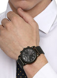 Emporio Armani Luigi Quartz Chronograph Black Dial Green Mesh Bracelet Watch For Men - AR11115 Authentic Buy Shop Now