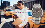 Tommy Hilfiger Haven Chronograph Quartz Grey Dial Grey Steel Strap Watch For Women - 1782196 Authentic Buy Shop Now
