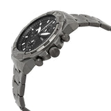 Fossil Bronson Chronograph Black Dial Silver Steel Strap Watch for Men - FS5710 Authentic Buy Shop Now