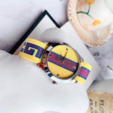 Gucci G Timeless Quartz Yellow & Purple Dial Yellow & Purple NATO Strap Watch For Men - YA1264069 Authentic Buy Shop Now