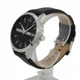 Armani Exchange Hampton Chronograph Black Dial Black Leather Strap Watch For Men - AX2101 Authentic Buy Shop Now
