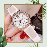 Guess Swirl Quartz Silver Dial White Rubber Strap Watch For Women - W1096l2 Authentic Buy Shop Now