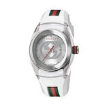 Gucci Sync Quartz White Dial White Rubber Strap Unisex Watch - YA137302 Authentic Buy Shop Now