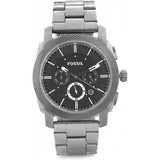 Fossil Machine Chronograph Black Dial Silver Steel Strap Watch for Men - FS4776 Authentic Buy Shop Now