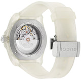Gucci Dive Automatic White Dial White Rubber Strap Unisex Watch - YA136342 Authentic Buy Shop Now