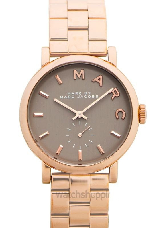 Marc Jacobs Baker Brown Dial Rose Gold Steel Strap Watch for Women - MBM8632 Authentic Buy Shop Now