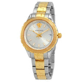 Versace Hellenyium Silver Dial Two Tone Steel Strap Watch for Women - V12030015 Authentic Buy Shop Now