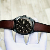 Fossil Everett Chronograph Black Dial Brown Leather Strap Watch for Men - FS5798 Authentic Buy Shop Now