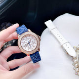 Guess Crown Jewel Diamonds White Dial Blue Rubber Strap Watch for Women - GW0411L2 Authentic Buy Shop Now
