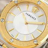 Versace Hellenyium Green Dial Two Tone Steel Strap Watch for Women - VEVH00620 Authentic Buy Shop Now