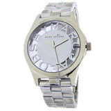 Marc Jacobs Henry Transparent Silver Dial Silver Steel Strap Watch for Women - MBM3205 Authentic Buy Shop Now