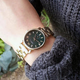 Marc Jacobs Baker Green Dial Gold Steel Strap Watch for Women - MBM3249 Authentic Buy Shop Now