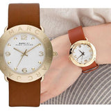 Marc Jacobs Amy White Dial Brown Leather Strap Watch for Women - MBM8574 Authentic Buy Shop Now