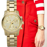 Michael Kors Runway Gold Dial Gold Steel Strap Watch for Women - MK5384 Authentic Buy Shop Now