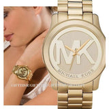 Michael Kors Runway Gold Dial Gold Steel Strap Watch for Women - MK5473 Authentic Buy Shop Now