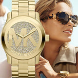Michael Kors Runway Gold Dial Gold Steel Strap Watch for Women - MK5706 Authentic Buy Shop Now