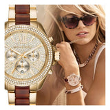 Michael Kors Wren Gold Dial Two Tone Steel Strap Watch for Women - MK6294 Authentic Buy Shop Now