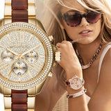 Michael Kors Wren Gold Dial Two Tone Steel Strap Watch for Women - MK6294 Authentic Buy Shop Now
