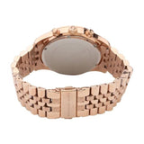 Michael Kors Lexington Chronograph White Dial Rose Gold Steel Strap Watch For Women - MK8313 Authentic Buy Shop Now