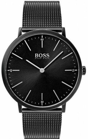 Hugo Boss Horizon Quartz Black Dial Black Mesh Bracelet Watch For Men - 1513542 Authentic Buy Shop Now