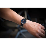 Calvin Klein High Noon Quartz Blue Dial Black Leather Strap Watch for Men - K8M211CN Authentic Buy Shop Now
