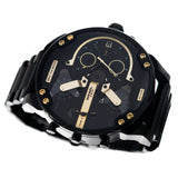 Diesel Mr. Daddy 2.0 Chronograph Black Dial Black Steel Strap Watch For Men - DZ7435 Authentic Buy Shop Now