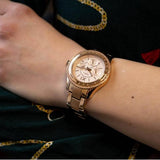 Fossil Stella Sport Multifunction Rose Gold Dial Rose Gold Steel Strap Watch for Women - ES5106 Authentic Buy Shop Now