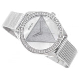 Guess Tri Glitz Quartz Silver Dial Silver Mesh Bracelet Watch For Women - W1142L1 Authentic Buy Shop Now