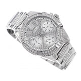 Guess Frontier Diamonds Silver Dial Silver Steel Strap Watch For Women - W1156L1 Authentic Buy Shop Now