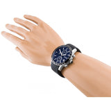 Hugo Boss Rafale Chronograph Blue Dial Black Leather Strap Watch For Men - 1513391 Authentic Buy Shop Now