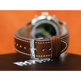 Hugo Boss Pioneer Chronograph Blue Dial Brown Leather Strap Watch For Men - 1513709 Authentic Buy Shop Now