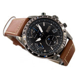Hugo Boss Pilot Black Dial Brown Leather Strap Watch for Men - 1513851 Authentic Buy Shop Now