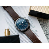 Hugo Boss Pilot Edition Blue Dial Brown Leather Strap Watch for Men - 1513852 Authentic Buy Shop Now