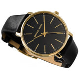 Michael Kors Pyper Black Dial Black Leather Strap Watch For Women - MK2747 Authentic Buy Shop Now