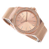 Michael Kors Lennox Three Hand Rose Gold Dial Rose Gold Mesh Strap Watch For Women - MK7336 Authentic Buy Shop Now
