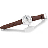 Tommy Hilfiger Deacon White Dial Brown Leather Strap Watch for Men - 1791550 Authentic Buy Shop Now